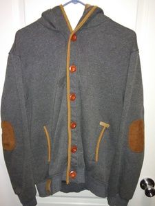 Button Up Hooded Sweatshirt